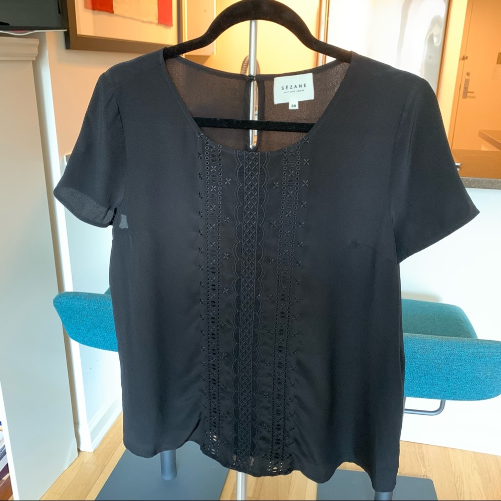 Silk Sezane blouse.